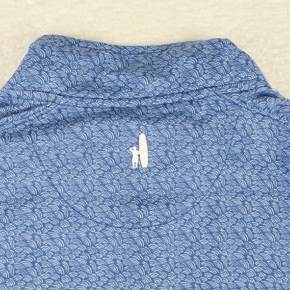 Johnnie-O Golf 1/4 ZipPerformance Sweater Mens Medium Blue‎ Quonochontaug - Picture 11 of 13